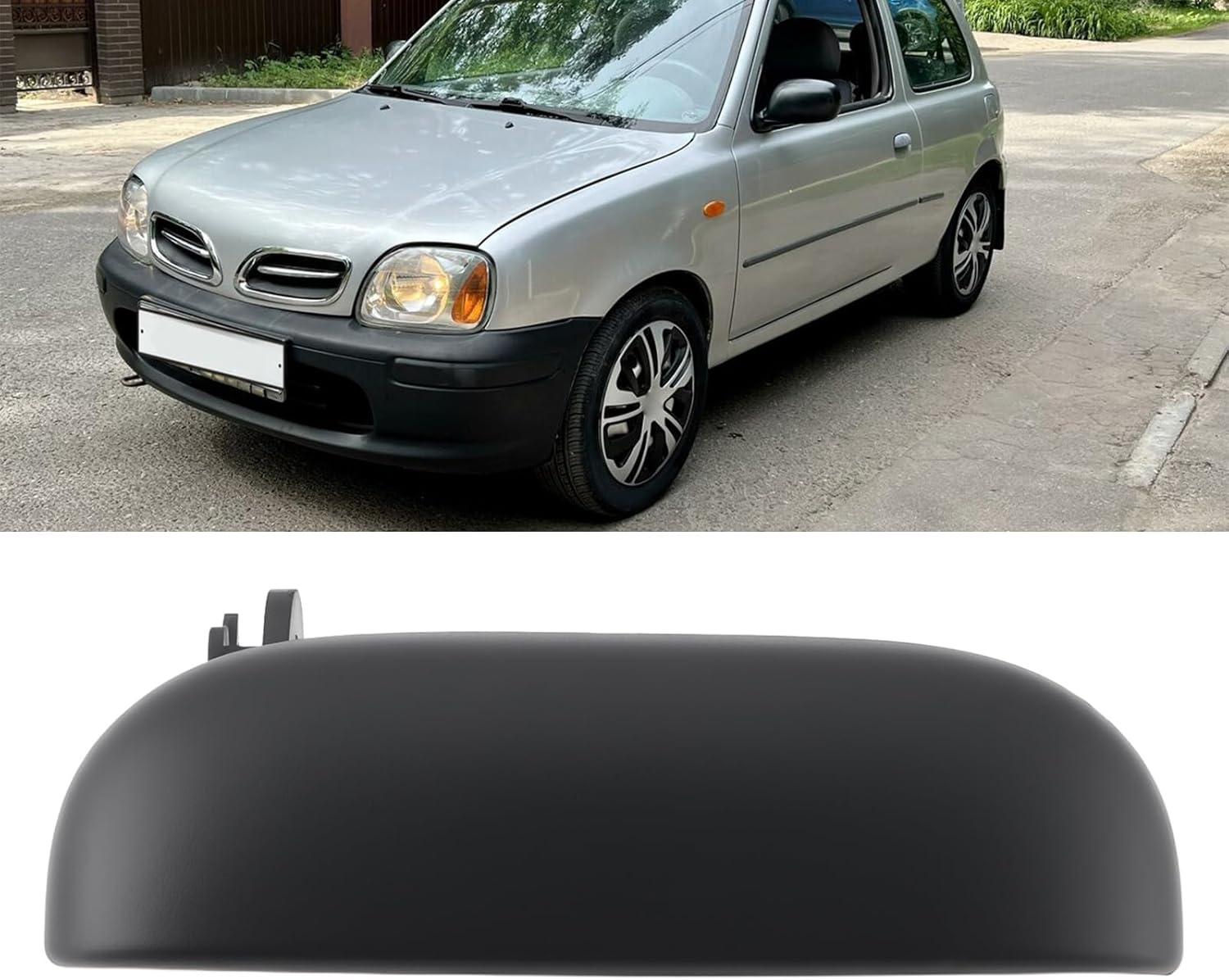 Ecsing 1Pc Front Right Outerside Door Handle 80606-41B00-A Compatible with Nissan MICRA II K11 92-03 image number 6