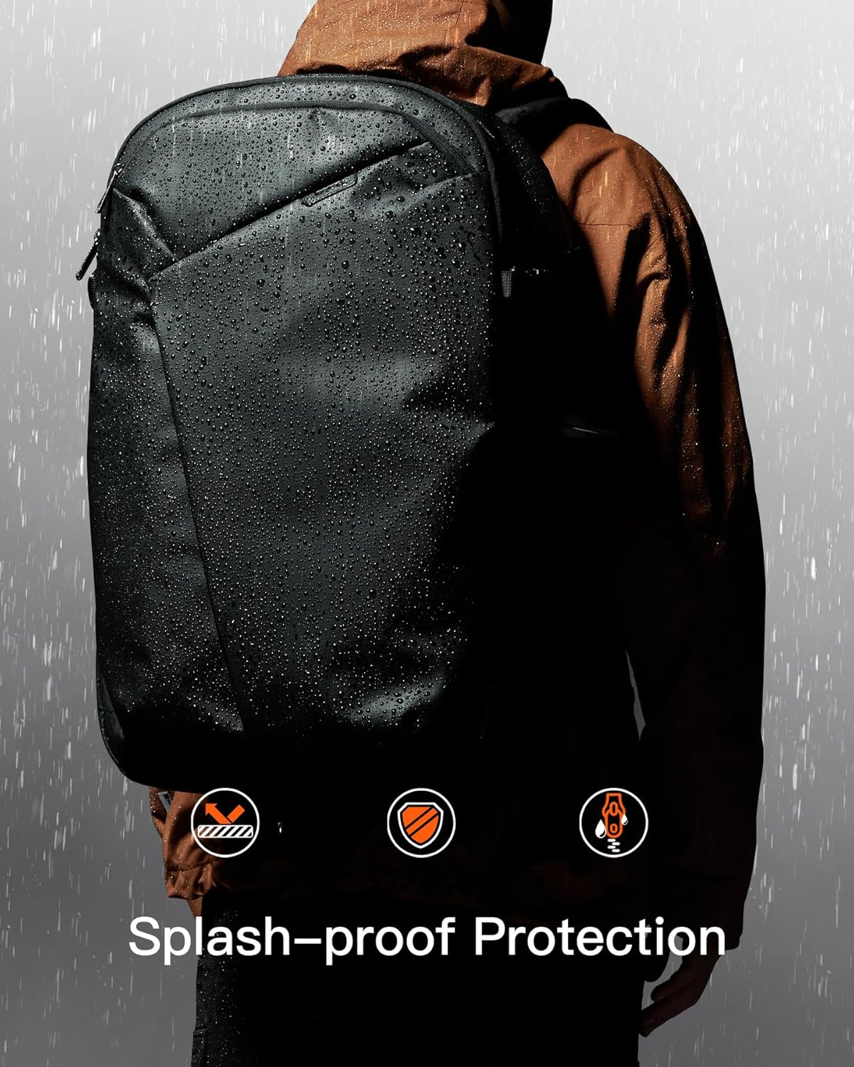 Inateck Travel Backpack, 180&deg; Open TSA Friendly Carry-On,For Men, Daypack for Business Trips,Black image number 1