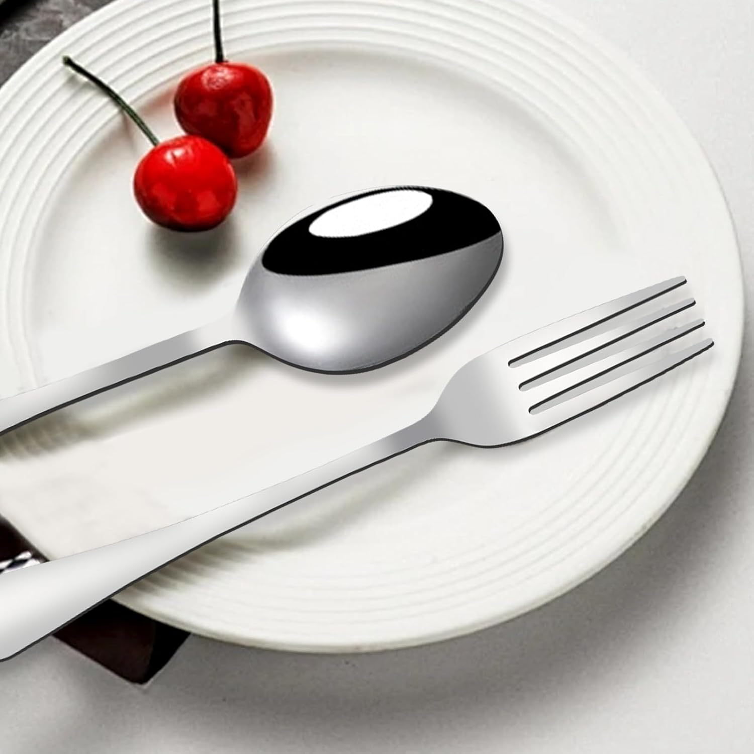 VANRA Travel Utensils Set with Case Portable Silverware Set for Lunch Box Stainless Steel Camping Cutlery Set Reusable 3-Piece Fork Spoon Knife for Work School Picnic image number 3