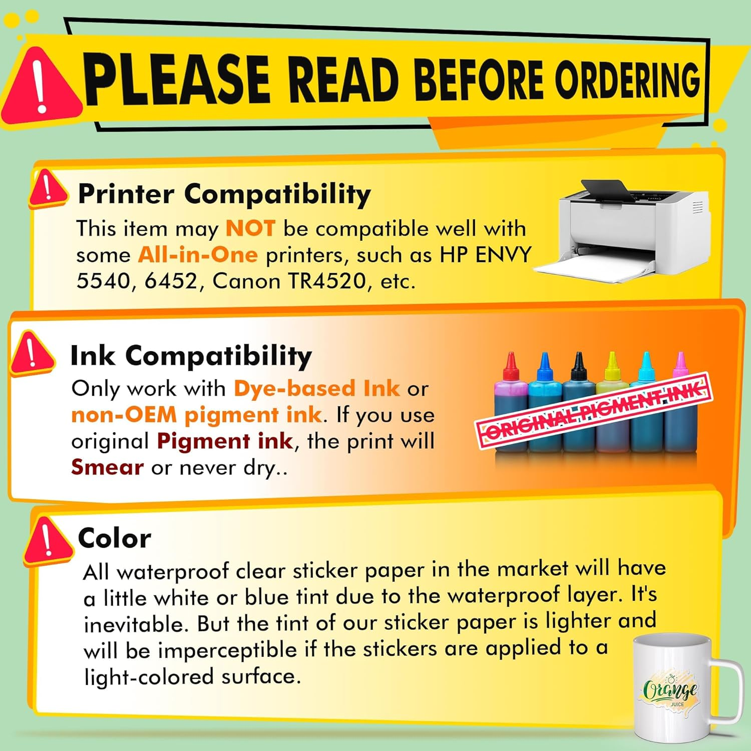 Koala Clear Sticker Paper for Inkjet Printer - Waterproof Clear Printable Vinyl Sticker Paper - A4 20 Sheets Transparent Glossy Sticker Paper for DIY Personalized Stickers, Labels, Decals image number 6