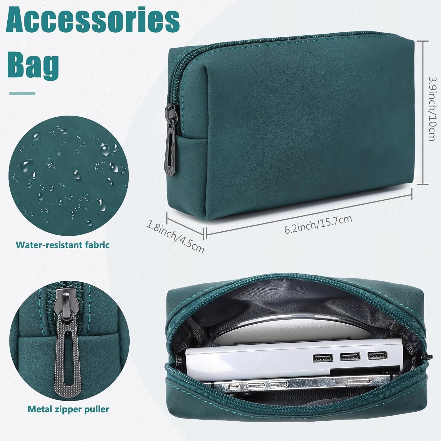 HYZUO 13.3-14 Inch Laptop Sleeve Case with Stand Feature for Macbook Pro 14 M5/M4/M3/M2/M1 2026-2021, Macbook Pro/Air 13.3, 13.5" 13.8" Surface Laptop, HP Spectre X360 13/14, Dark Green image number 7