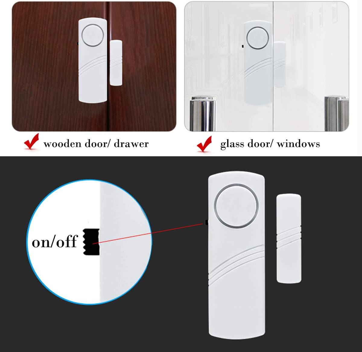 Wireless Home Security Alarm System DIY Kit - Magnetic Sensor - Guardian Protector - Window Glass Vibration Security Burglar Alarm for Homes, Cars, Sheds, Caravans, Motorhomes - Price Xes (6) image number 1