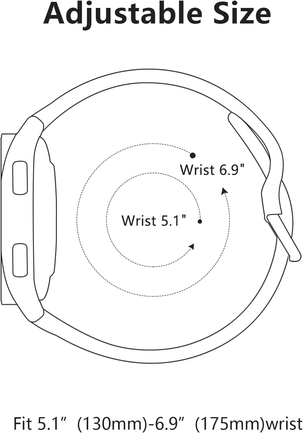 Silicone Strap for Garmin Venu SQ Band, Vivoactive 5 Band/Forerunner 245 Strap, 20Mm Soft Comfortable Sport Wristbands for Garmin Vivoactive 5/3/Venu/Forerunner 645/245 Music - Sand Pink image number 7