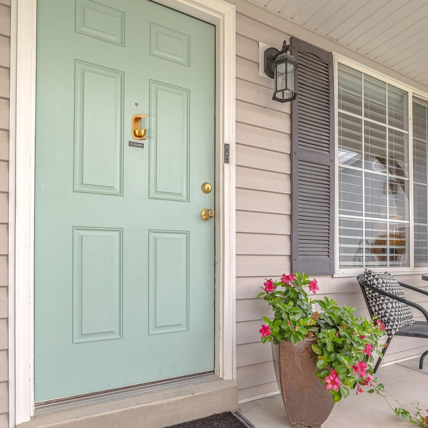 2PCS Shopkeepers Bell for Door Opening, Magnetic Wood Doorbell Wind Chime for Commercial Entry, Easy Install with Double-Sided Tape Doorbell,Compact Wood Style Bass Cute Reminder for Shop and Home image number 1