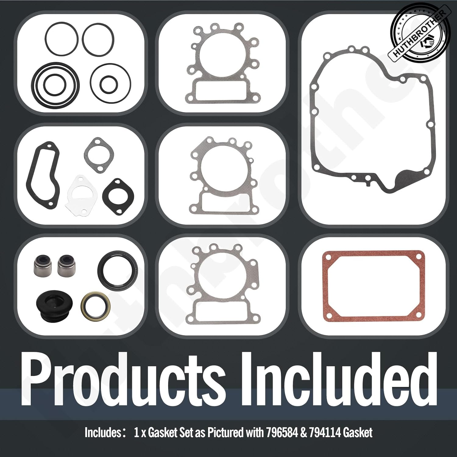 Complete Engine Gasket Kit Compatible with B&S Engine Gasket Set Replaces 794150 792621 697191