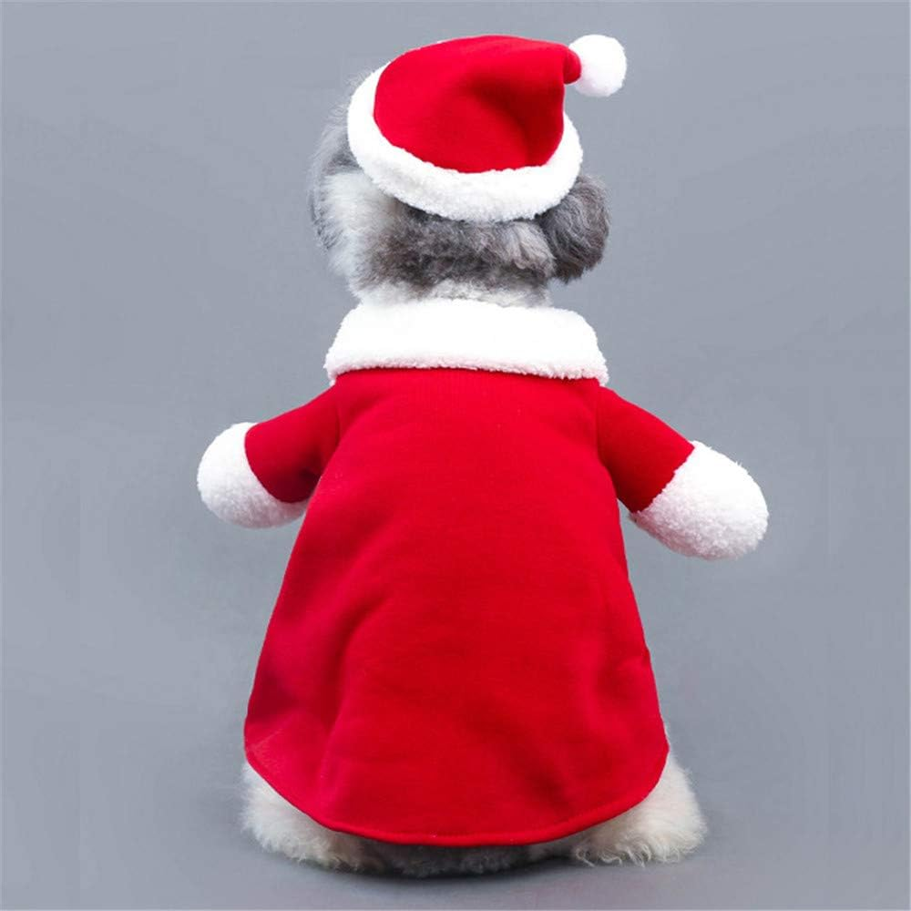 CENZICOM Pet Christmas Costumes Dog Cat Christmas Santa Suit Pet Cosplay Costumes (X-Large) image number 2