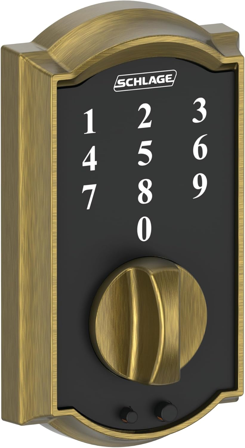 Schlage Touch Camelot Deadbolt (Bright Chrome) BE375 CAM 625