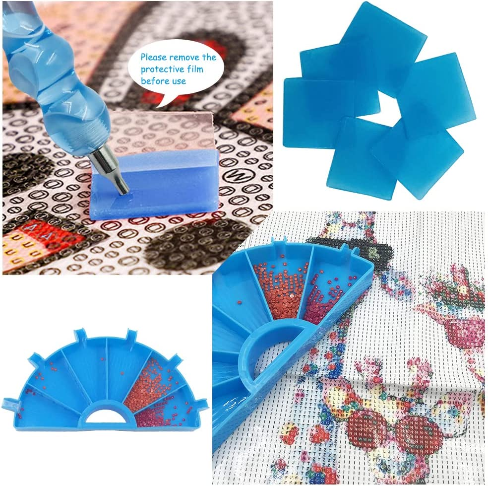 Diamond Art Paintings Tray Kits, SENHAI Diamond Art Paintings Accessories Tray Organizer, Diamond Art Paintings Storage Containers, Diamond Art Paintings Pens Kits for DIY Painting Crafts image number 6