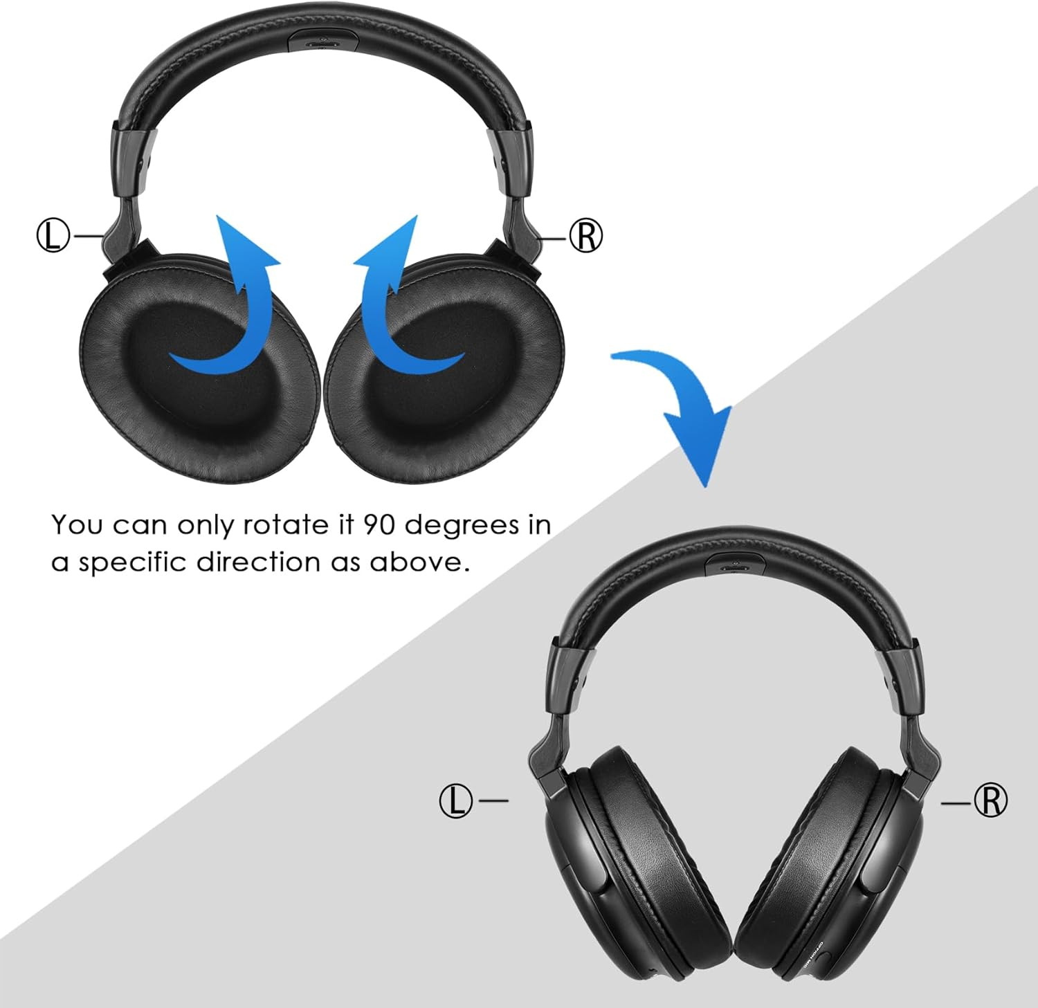SIMOLIO Wireless TV Headphone Receiver Replacement Earphone for SM-829D1 & SM-829D2 Digital TV Headphones Wireless image number 3