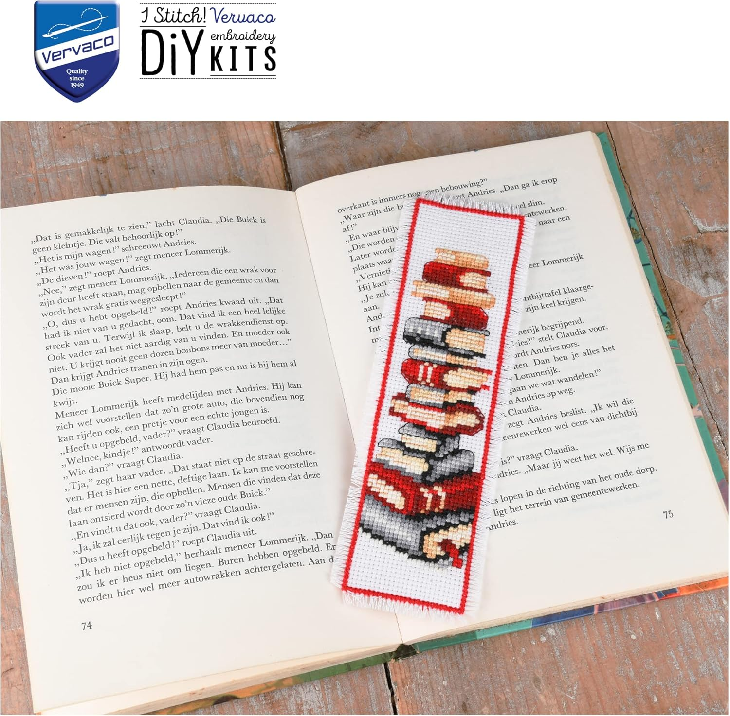 Vervaco Bookmark Books Counted Cross Stitch Kit, Multi-Colour image number 3