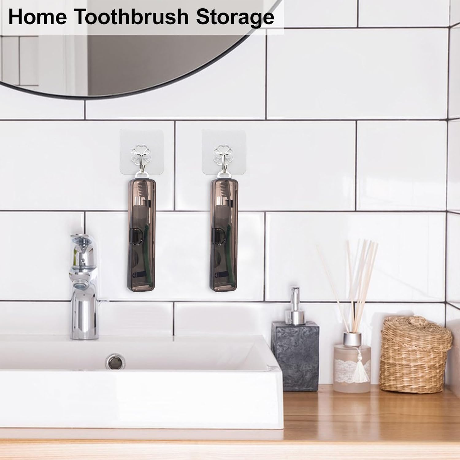 Portable Clear Travel Toothbrush Case, 4Pcs Plastic Transparent Toothbrush Carrying Boxes, Plastic Travel Size Toothbrush Holder for Traveling image number 3