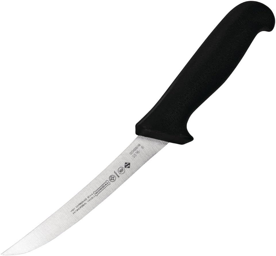 Mundial Curved Boning Knife, 15 Cm Size,Black