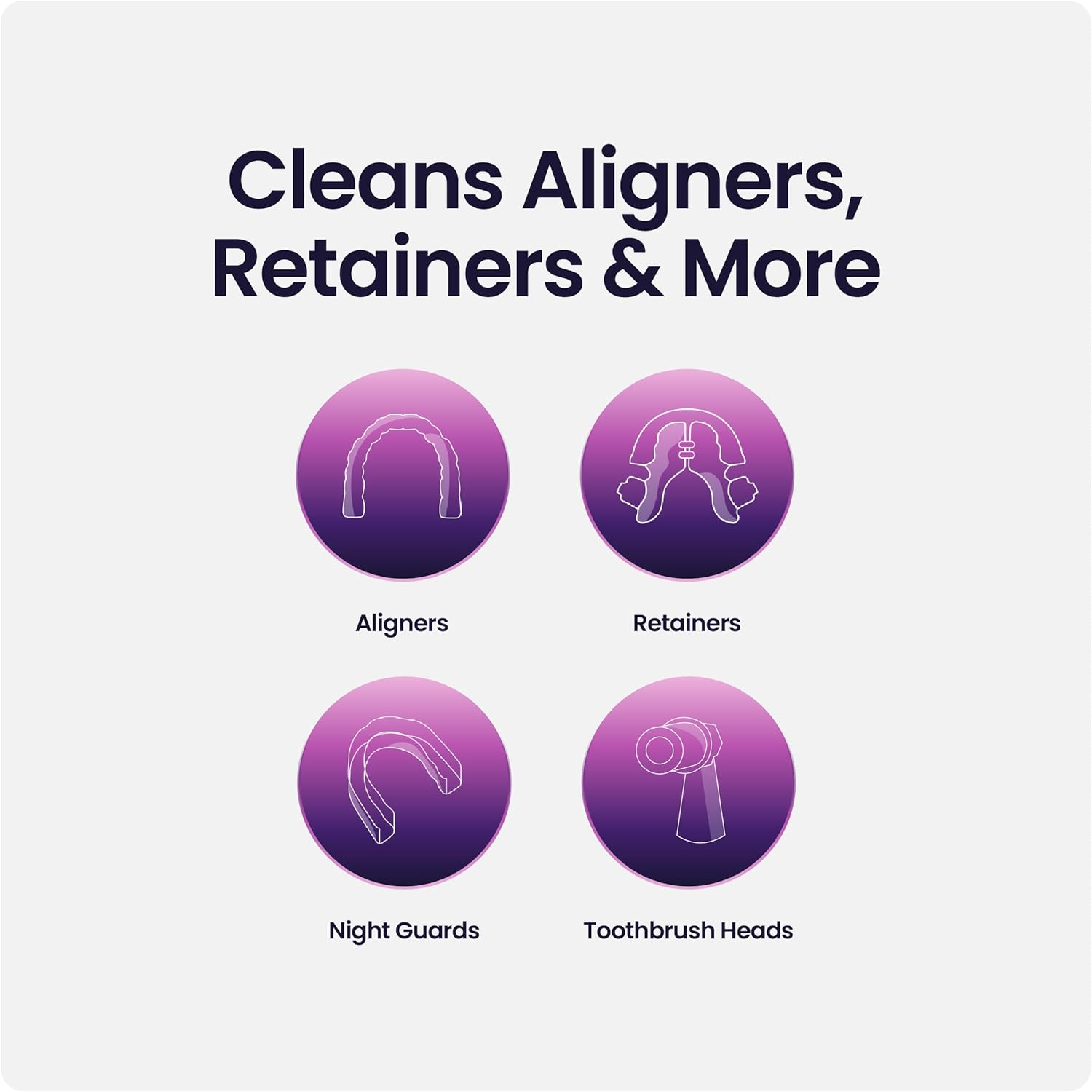 Sonic Go Aligner & Retainer Cleaner Case &ndash; Portable Dental Appliance Cleaner for Aligners, Guards & Toothbrush Heads &ndash; Metal, USB-C, Long Battery Life image number 2