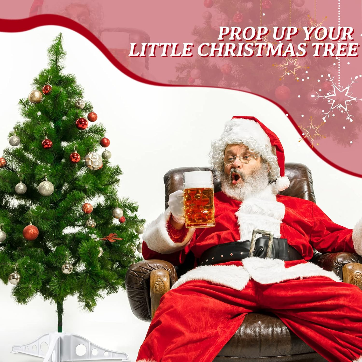 Youyole Christmas Tree Stand Plastic Legs Replacement White Artificial Xmas Base Holder for Trees 0.75'' in Diameter