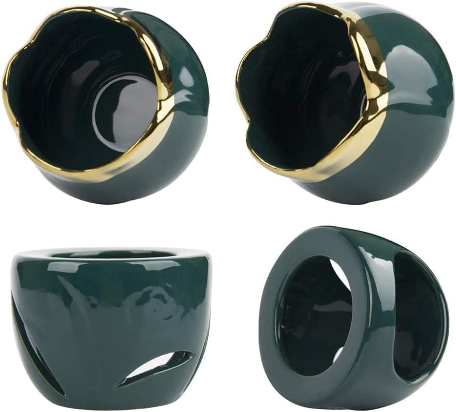 Sculpture Statue Antiques Collectables，Wax Melt Burners Essential Oil Burner, Aromatherapy Aroma Burner Ceramic Diffuser Wax Burner Home Bedroom Decor Christmas Housewarming Gift,C (Color : A) image number 5