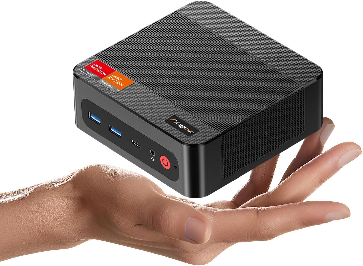 Mini PC MAGICNUC AG2 AMD Ryzen 7 7840HS (Up to 5.1Ghz, 8C/16T) Mini Computers DDR5 32GB RAM 512GB M.2 Pcie Nvme SSD, Mini PC Windows 11 Pro | Dual RJ45 LAN | HDMI & DP & USB-C | 4K 60Hz | Wifi 6E image number 1