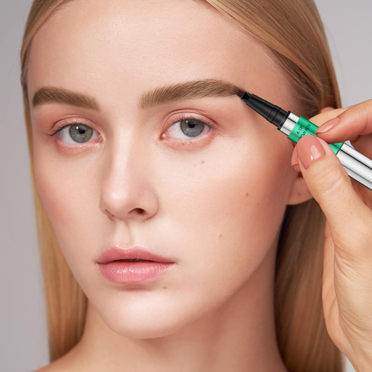 Microblading Eyebrow Pen，Waterproof Eyebrow Pencil Micro 4 Point Brow Pen，Eye Brow Makeup Pen for Women to Effortlessly Create Hair like Natural Brows，Long Lasting & Smudge-Proof