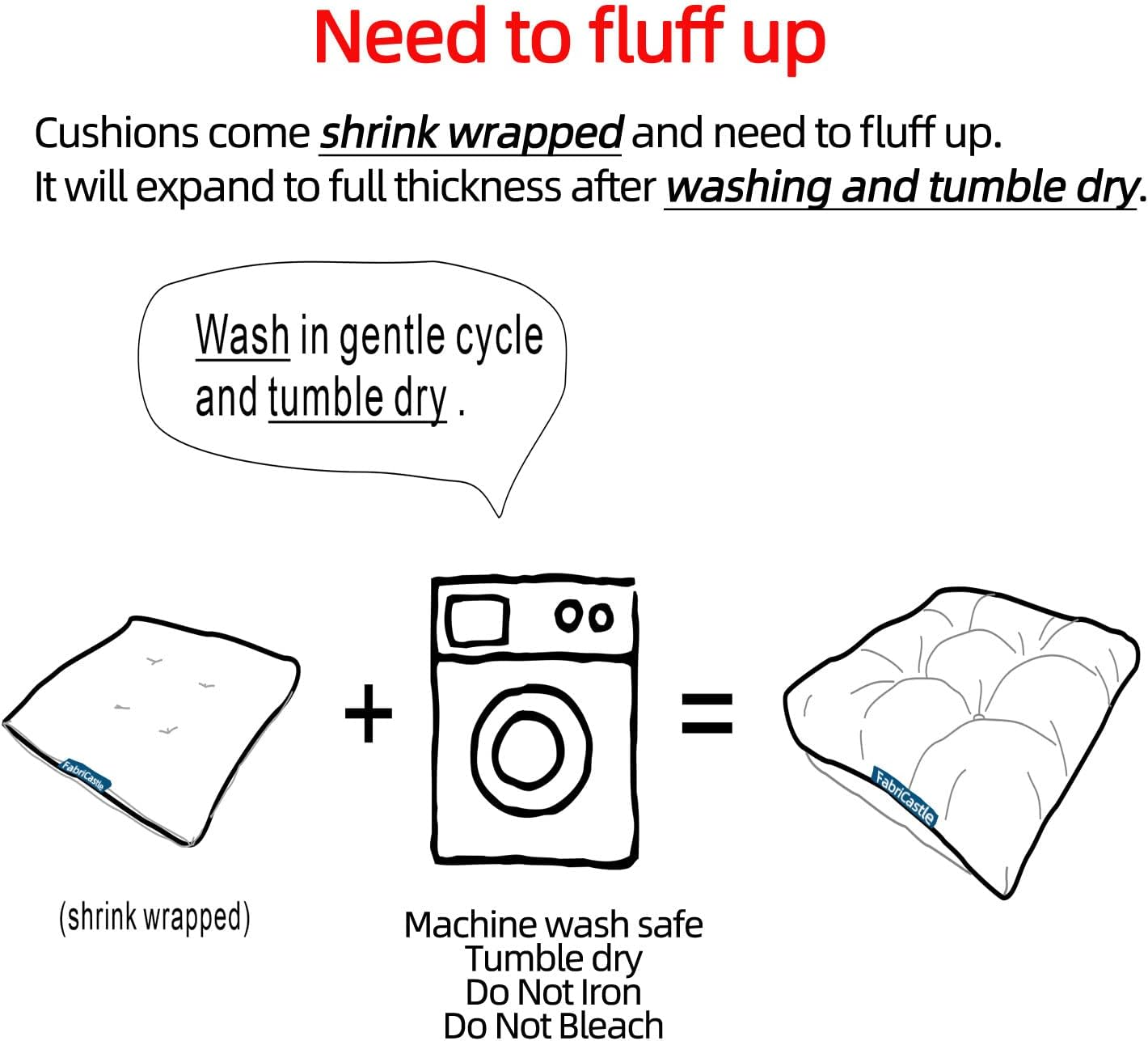 FABRICASTLE Outdoor Chair Cushions Patio Cushion Premium Comfortable Thick Fill Tufted 19" X 19" Floor Wicker Seat Pads, 4 Counts (Navy Blue, 4) - 1, Cream image number 2