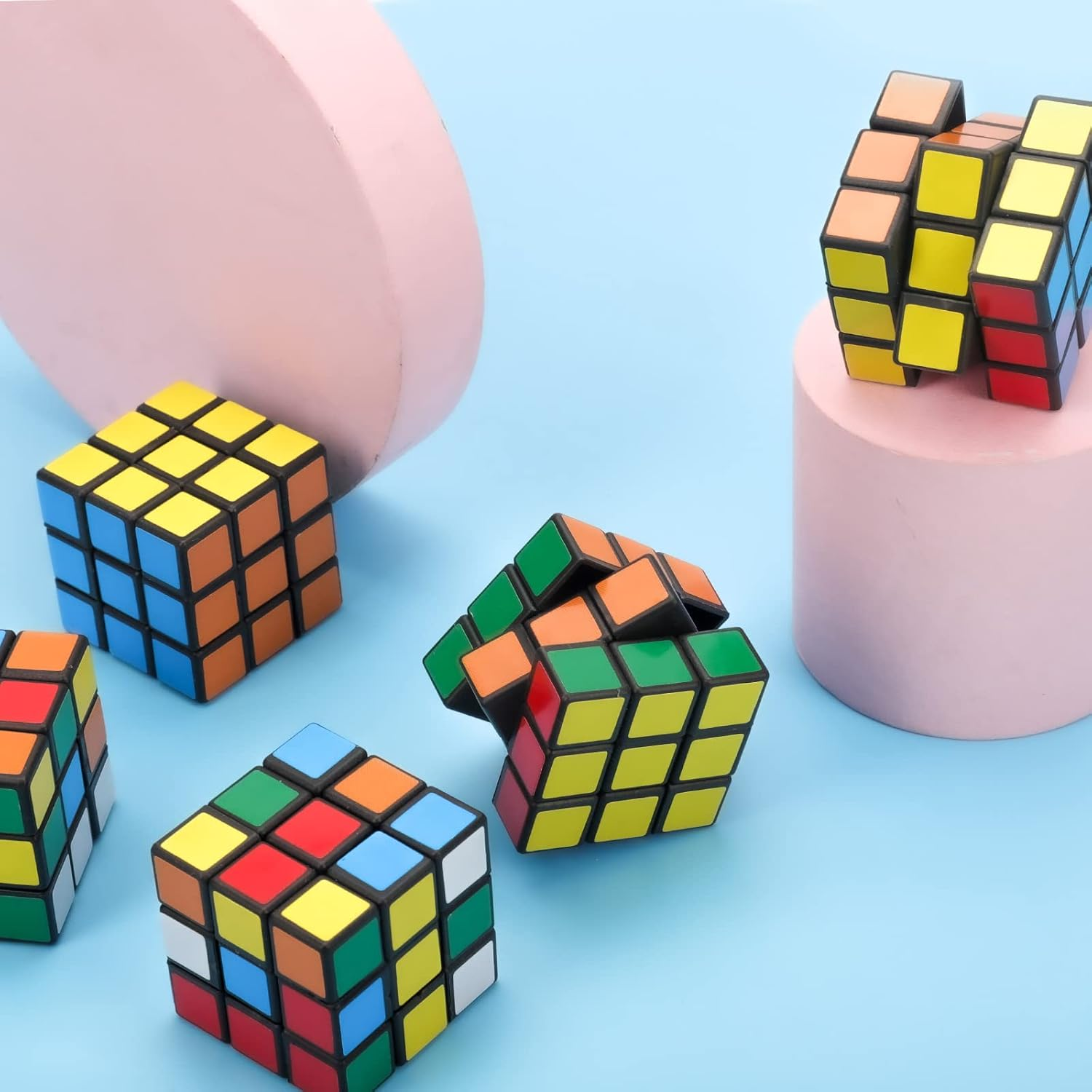 24 Pcs Mini Cubes Bulk, Puzzle Cubes Party Favors, 1.18In 3&times;3&times;3 Cube Set, Stress Relief Toys, Party Favors Cube, Birthday Party Gifts, Party Supplies for Boys and Girls, Kids and Adults image number 1