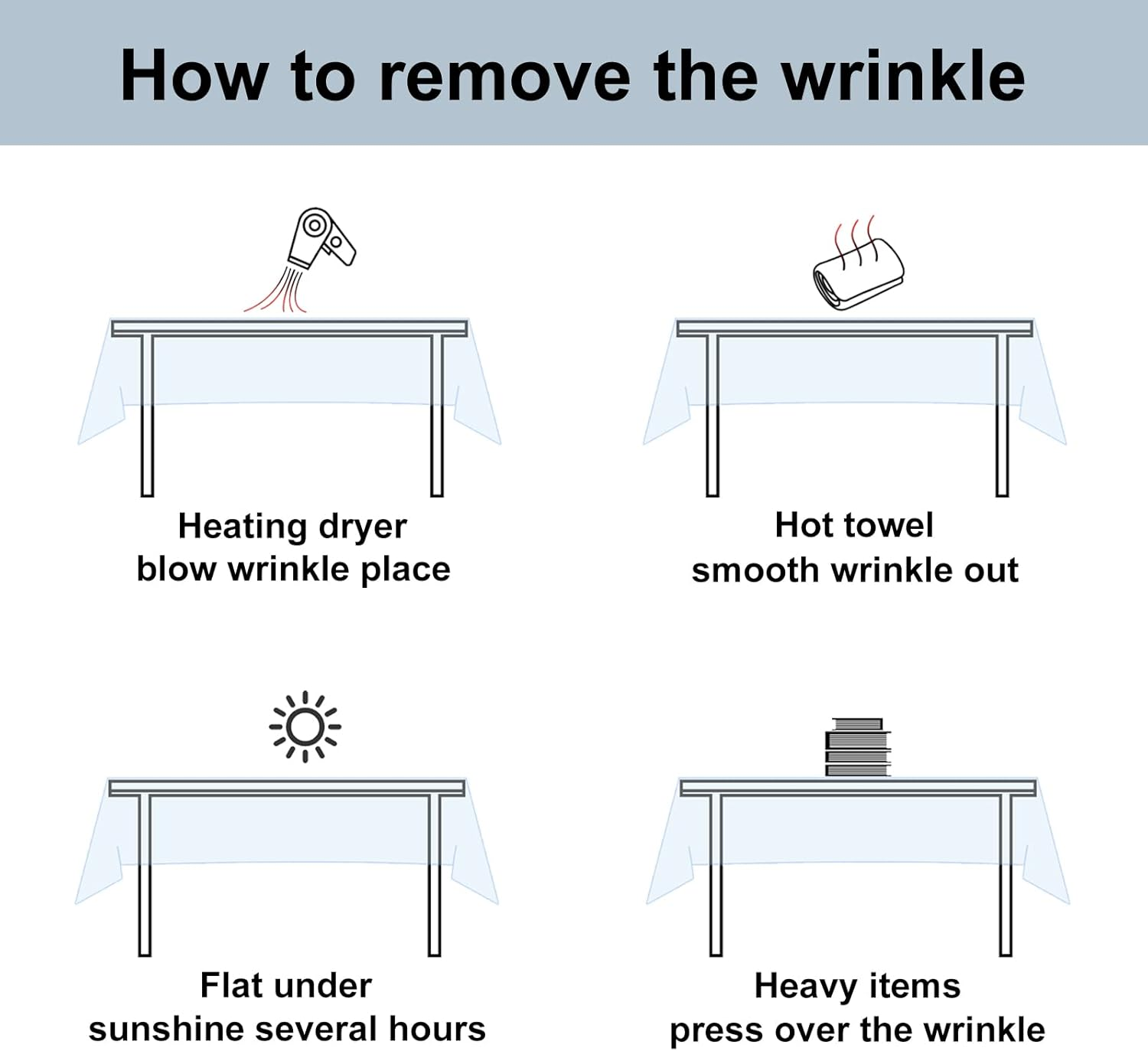 Hiasan Clear Plastic Tablecloth Rectangle - 100% Waterproof Oilproof Stain Resistant Wipeable Transparent Vinyl Table Cloth Protector, 70 X 70 Inch