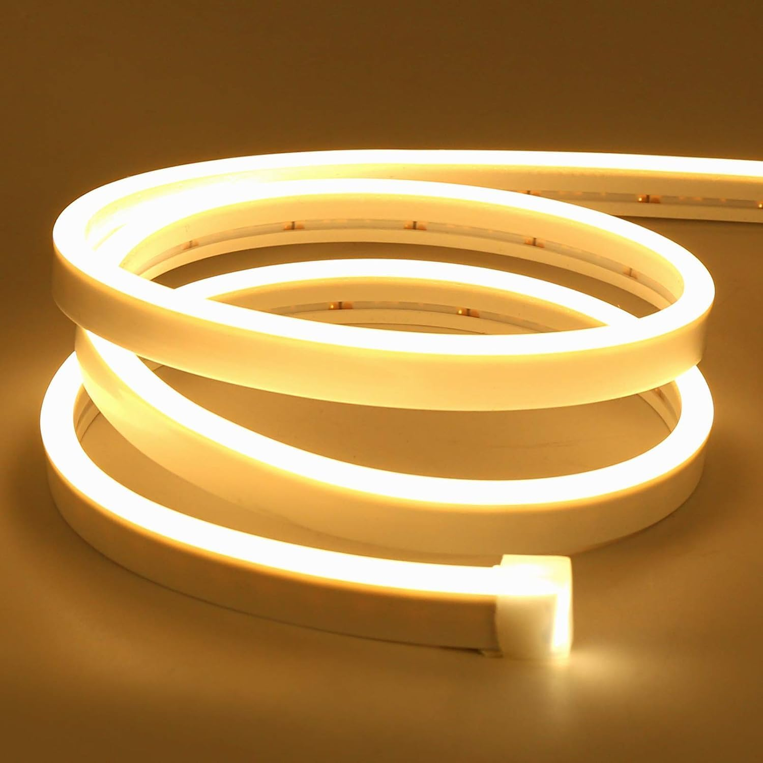 Dimmable Warm White LED Neon Strip Light 2M USB Powered Waterproof Flexible Silicone Rope Light Touch Dimmer Control for Bedroom & Home Indoor Decor image number 5