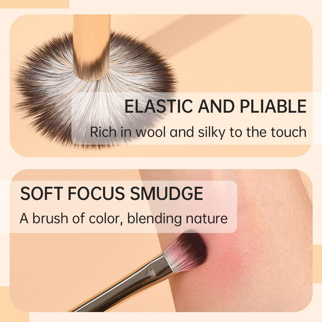 COYUN 8-Piece Eyeliner Brush Set with Leather Bag, Eyeshadow Brush, Angled Thin, Professional Eyebrow Brush, Precise Make-Up Eyebrow Brush for Eyeliner, Eyebrows, Cosmetics, Beginners image number 4