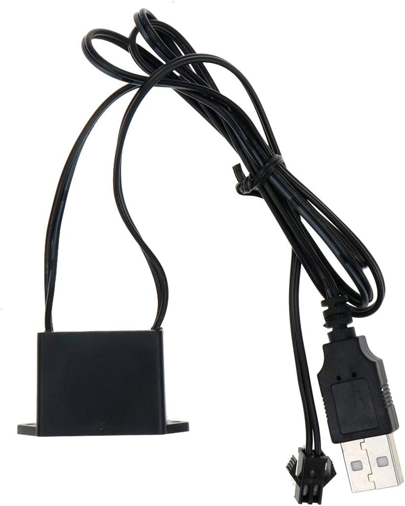 Modengzhe EL Wire USB Inverter, DC 12V 1-5M Electroluminescent USB Converter for Decorative Cold Light Strip