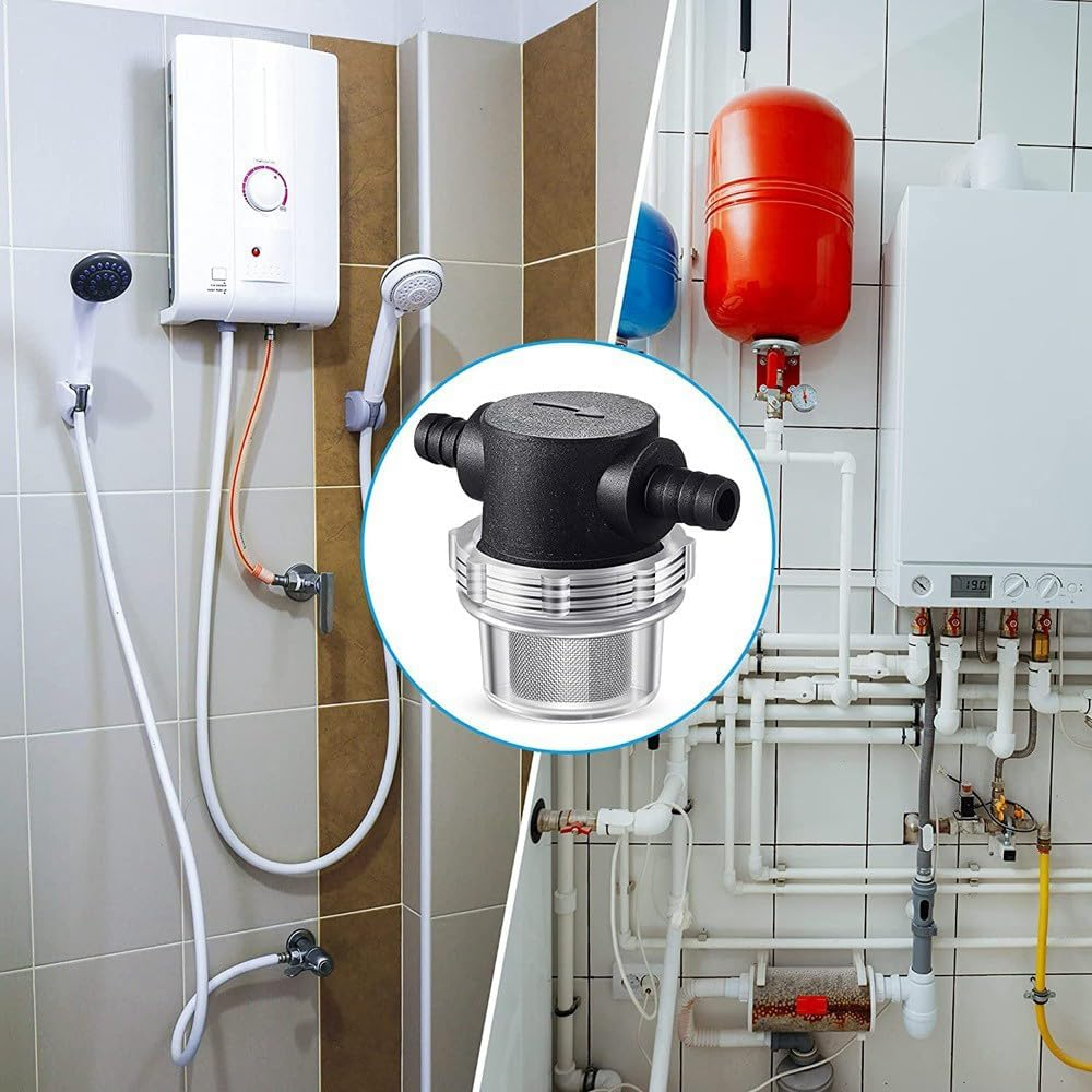 Tophomer Water Pump Strainer, 1/2" Aluminium Strainer Grid Direct-Entry Pipeline Filter for Agricultural Irrigation, Garden Watering and Pet Bathing image number 2