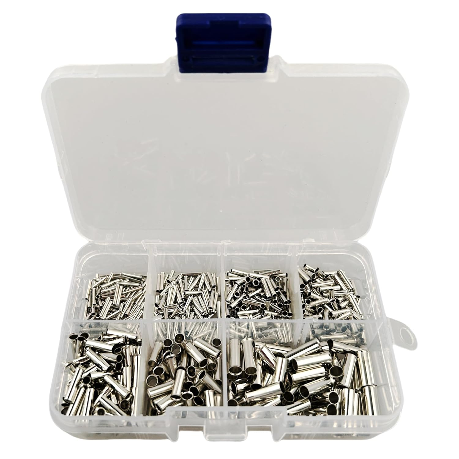 Yenghome 600 Pcs 7 Sizes Electrical Wire Ferrules Kits Tinned Copper Crimp Connector AWG 22-10 Non Insulated Ferrules Pin Cord End Terminal Assortment Kit image number 3