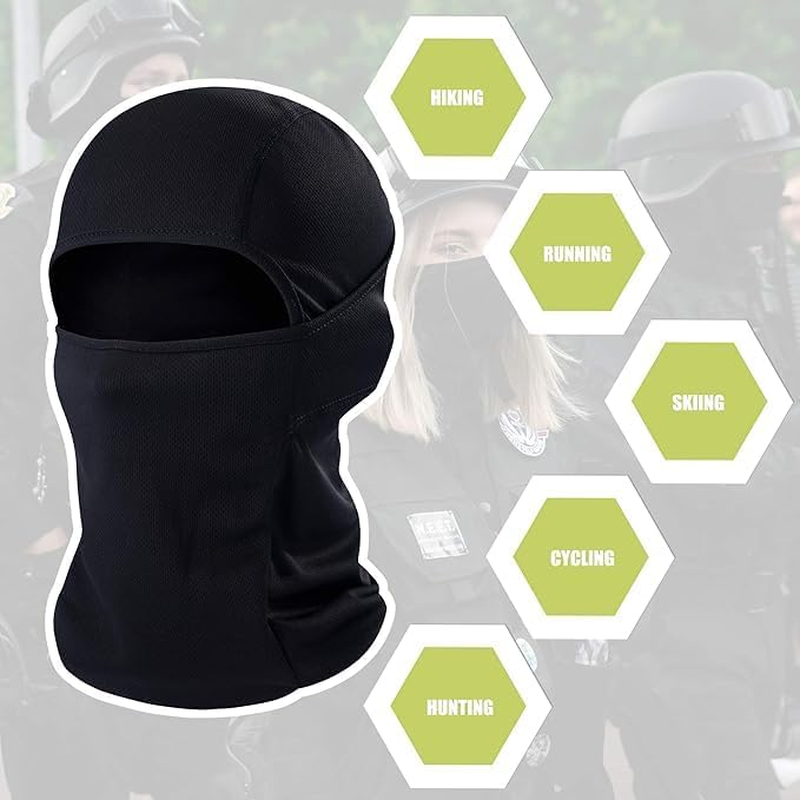 Balaclava Face Mask Adjustable Windproof UV Protection Hood image number 5