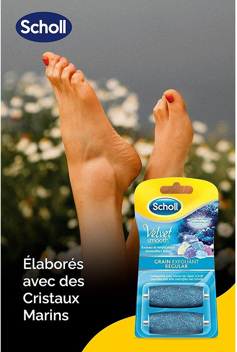 SCHOLL Set of 3 Velvets Smooth - Replacement Rollers - Grit Scrub, Set of 2 Refills image number 3