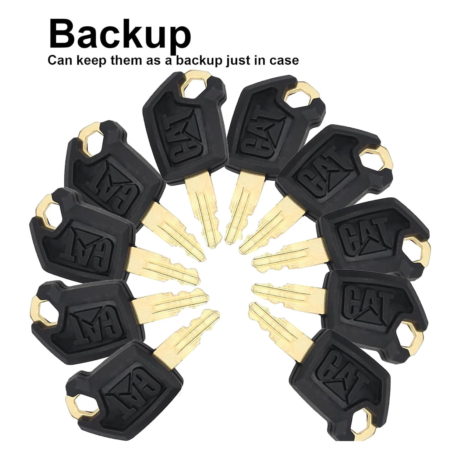 Yharnamite 10 Pcs Cat 5P8500 Equipment Key Set, Caterpillar Excavator Equipment Keys, Universal Construction Machinery Keys, Heavy Equipment Ignition Switch Keys image number 4