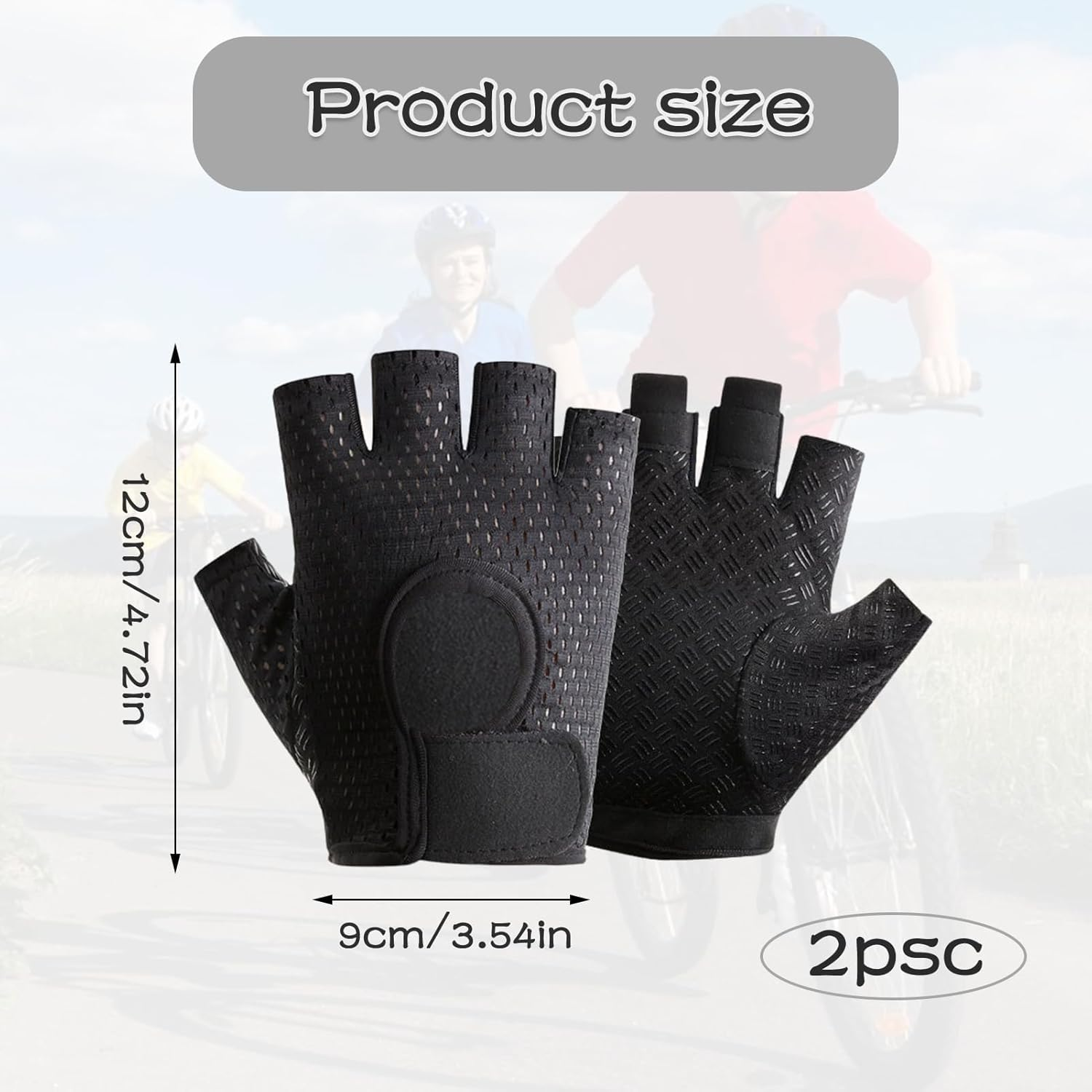 Gym Gloves Women Weight Lifting Gloves Women Workout Gloves Women Weightlifting Gloves for Women for Weightlifting Cycling Strength Training Fitness (Black) image number 2