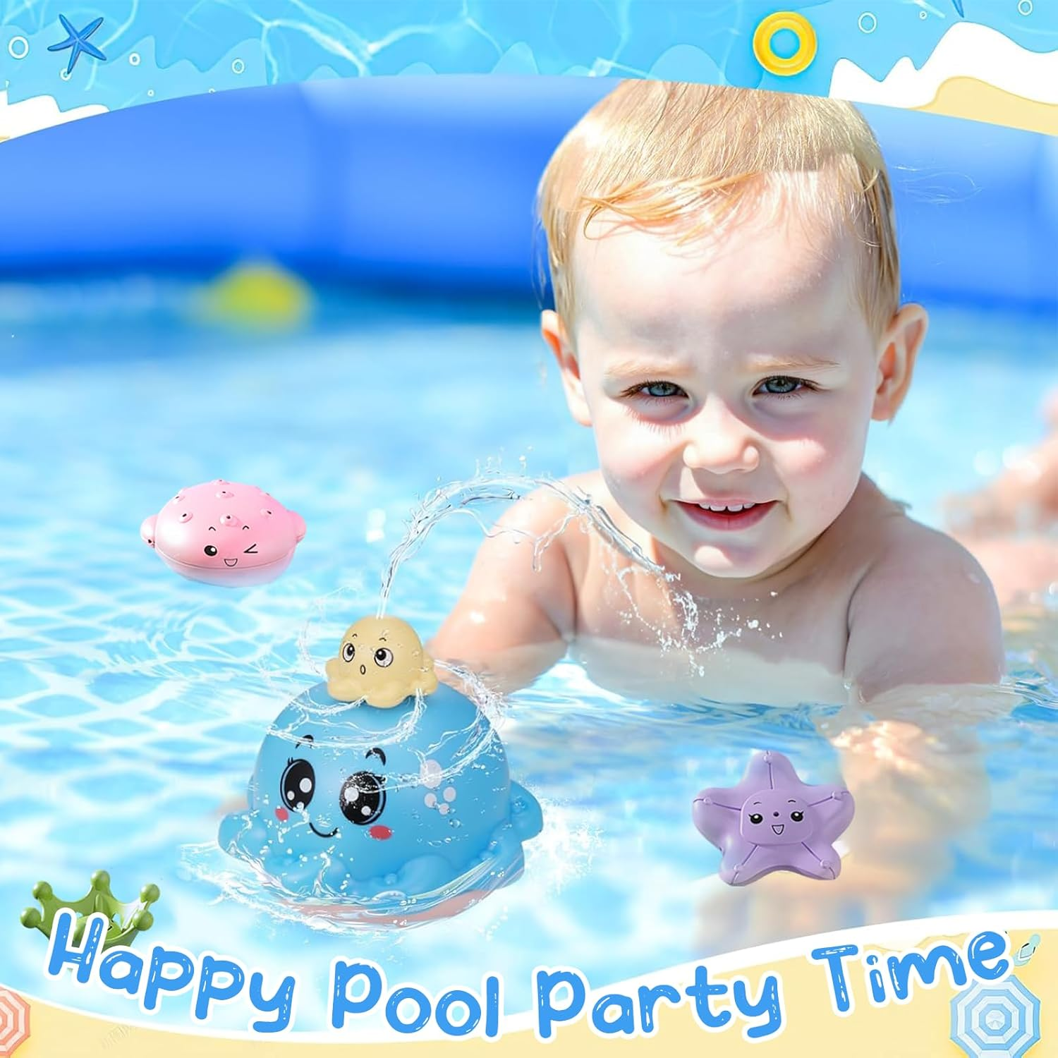 Light up Whale Bath Toys Sprinkler for Babies 6-12 12-18 Months or Kids Ages 1-3 2-4, Stuffers Infant Toddler Bath Toys for 1 Year Old Boys Girls 1St Birthday Gifts image number 3