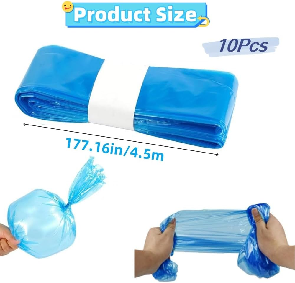 10-Pack Nappy Bin Refill Bags,4.5M Odour-Proof Nappy Bin Refill Cassettes Liner Film image number 6