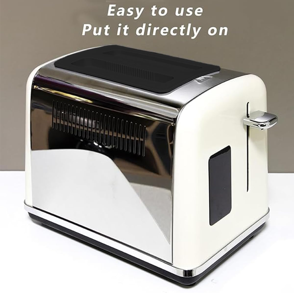 Silicone Toaster Cover, Dust Protection Lid for Bread Maker and Sandwich Machine, 2 Pack (Black) image number 5