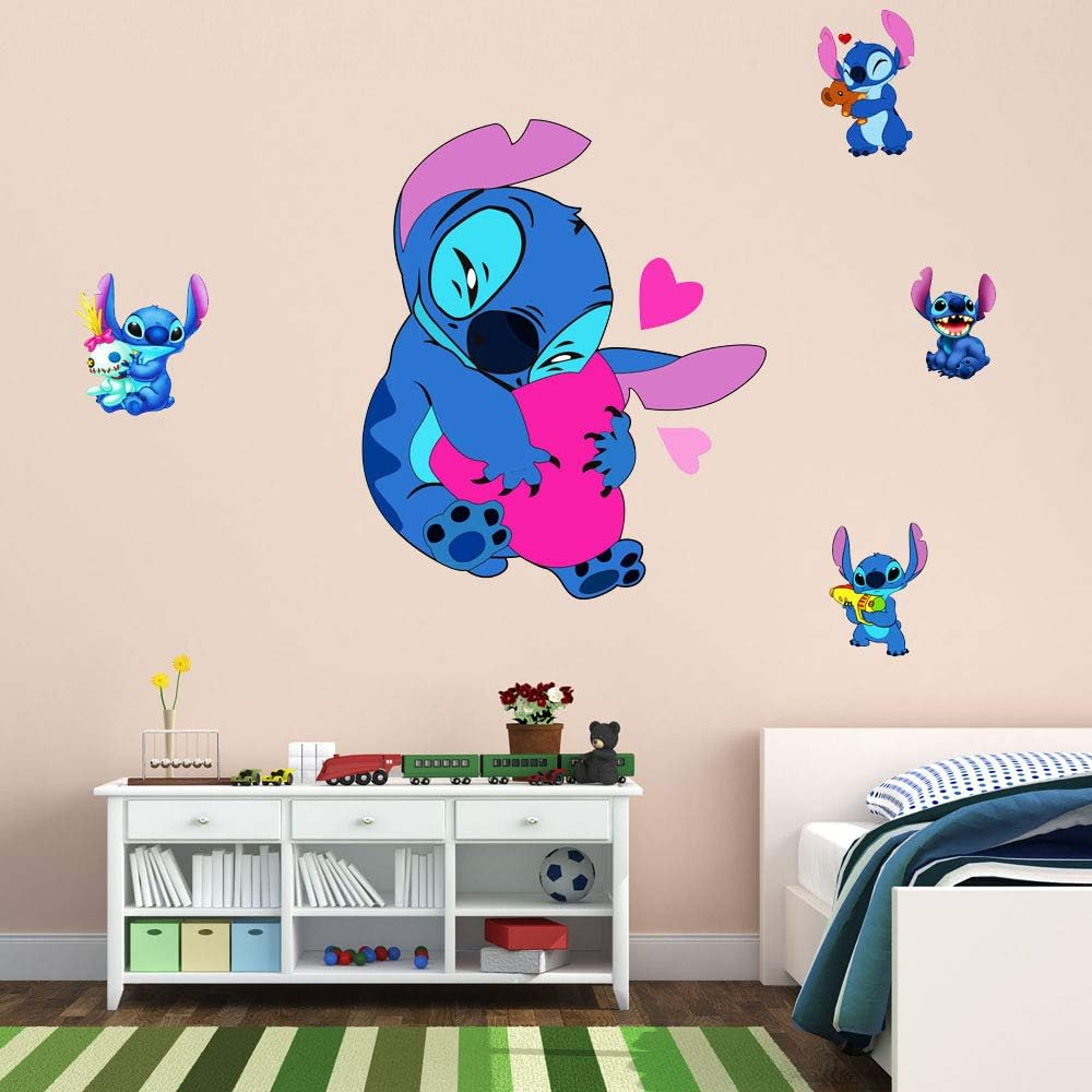 3D Cartoon Characters Wall Stickers Cartoon Wall Decals Excellent Vinyl Wall Decor for Girls Room Living Room (Size 17.7 X 23.7 Inch) image number 5