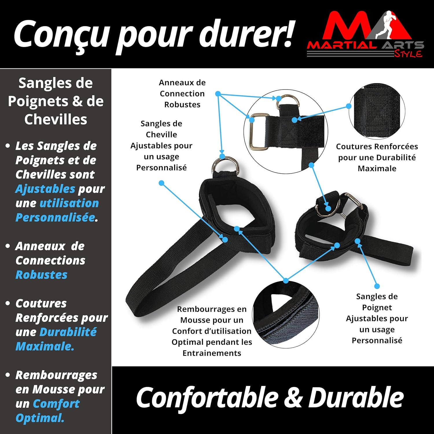 Boxing Resistance Bands for MMA Martial Arts Resistance Training at Home for Punches/Kicks, 150Lbs Exercise Bands Full Body Fitness Workout to Enhance Explosive Power/Speed/Agility - Red image number 6