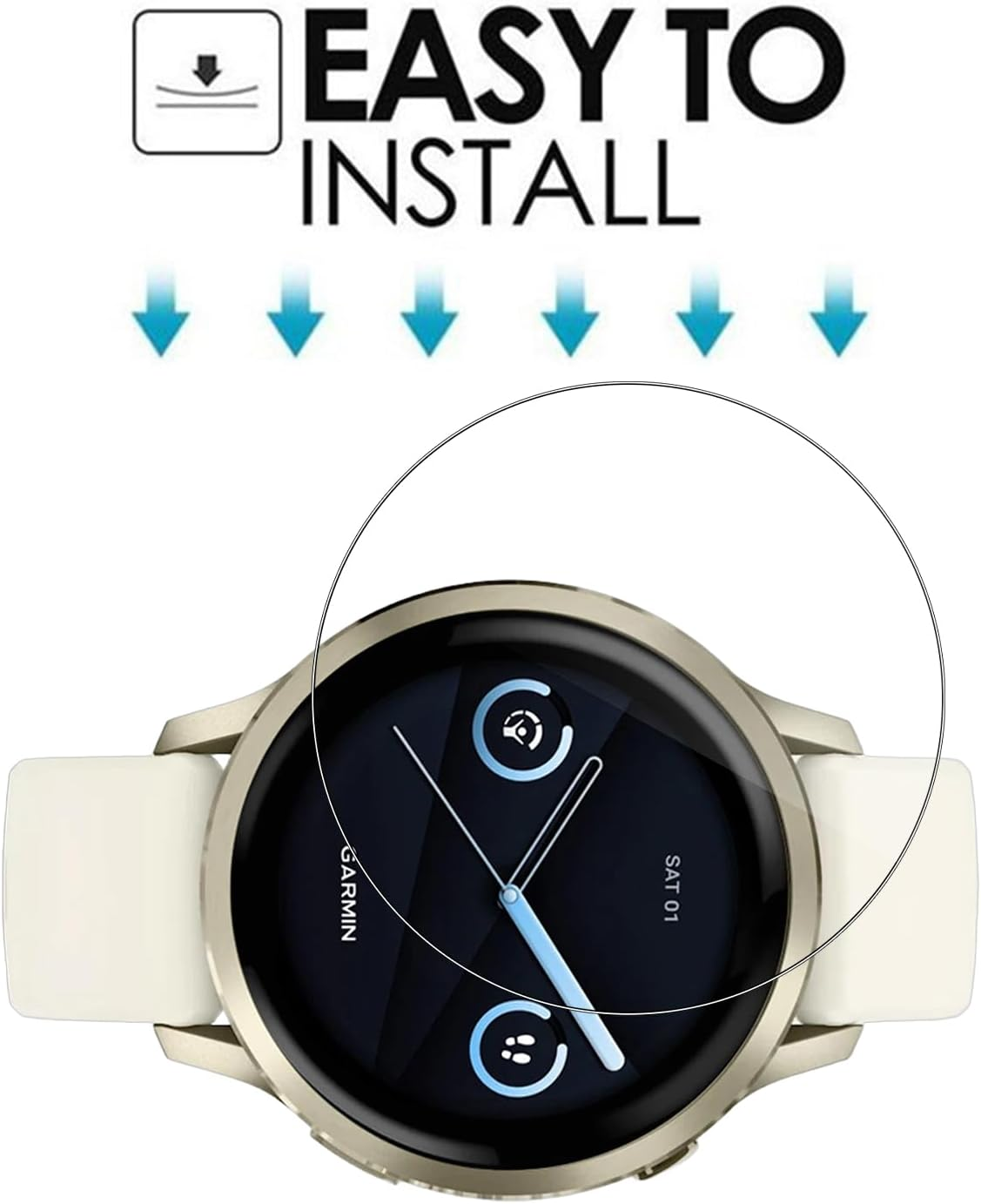 3 Pack Screen Protector for Garmin Venu 4 41Mm, Electro-Weideworld Self-Healing & Bubble Free HD Clear Soft TPU Protective Film for Garmin Venu 4 41Mm[Sensitive Touch] image number 3