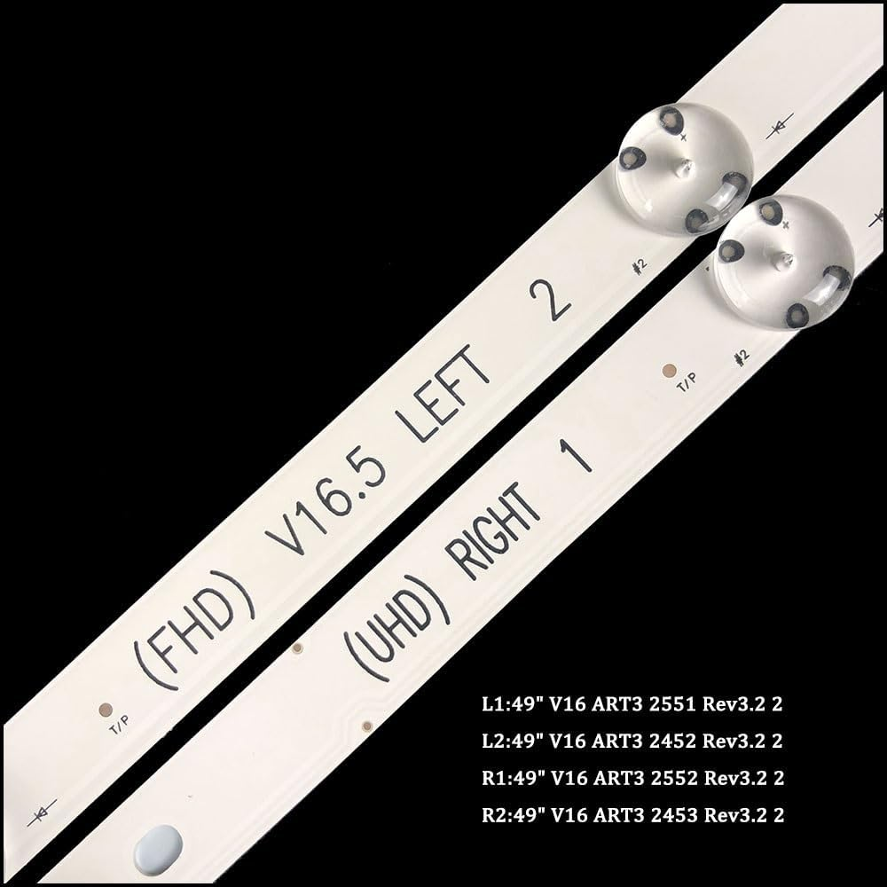 4Pair Backlight TV Strip LED for L-G 49Inch 49UH656V 49UH668V 49UH6500 49UH650V LC490DGG FJ M6 M5 6916L-2452A 2453A 6916L-2551A image number 4