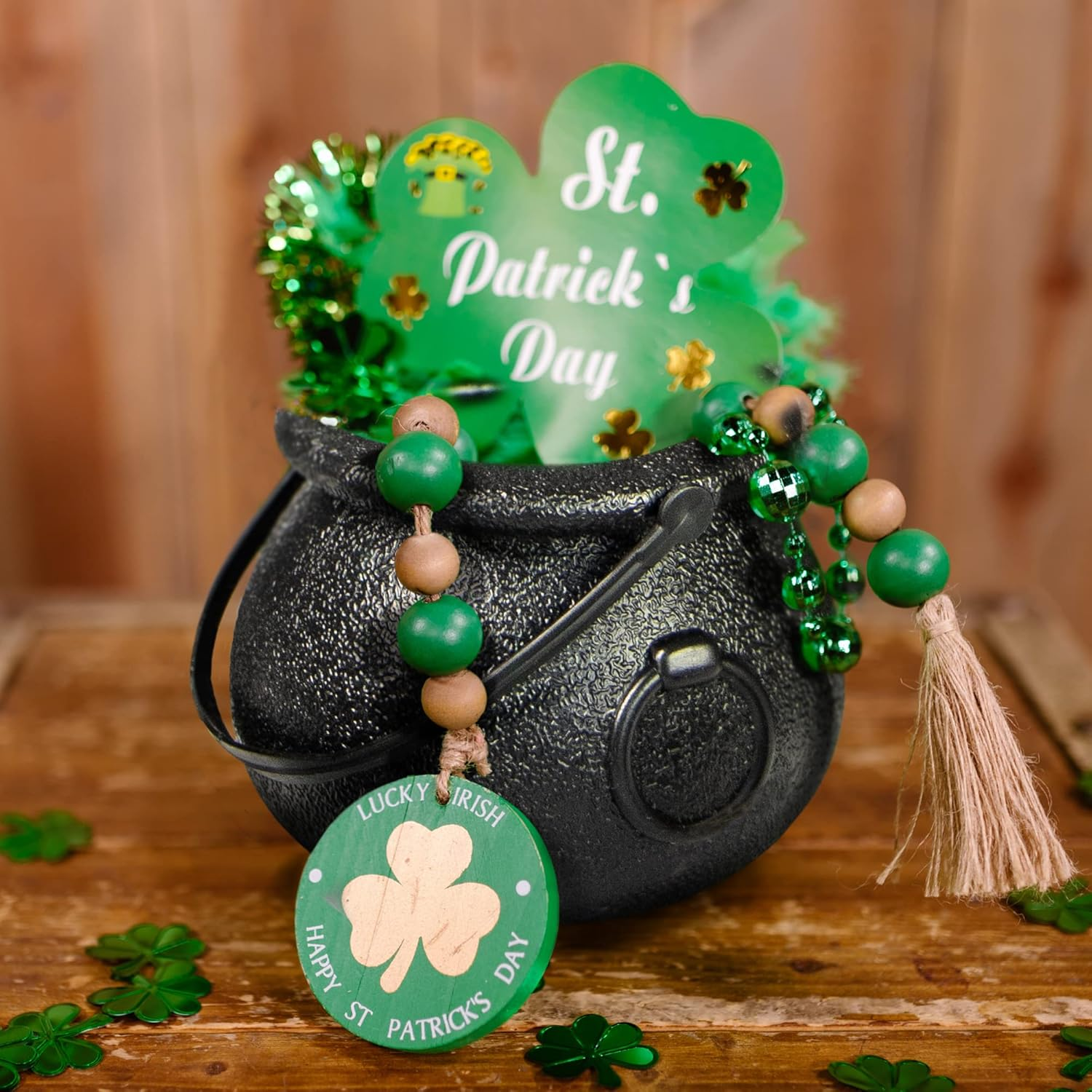 Novelty Place 12 Pcs Spooky Halloween Candy Cauldrons - Mini Black Cauldron Children Bucket Toys for St. Patrick&rsquo;S Day Pot of Gold, Trick or Treat, Halloween Decoration and Kid Birthday Party Favors image number 4