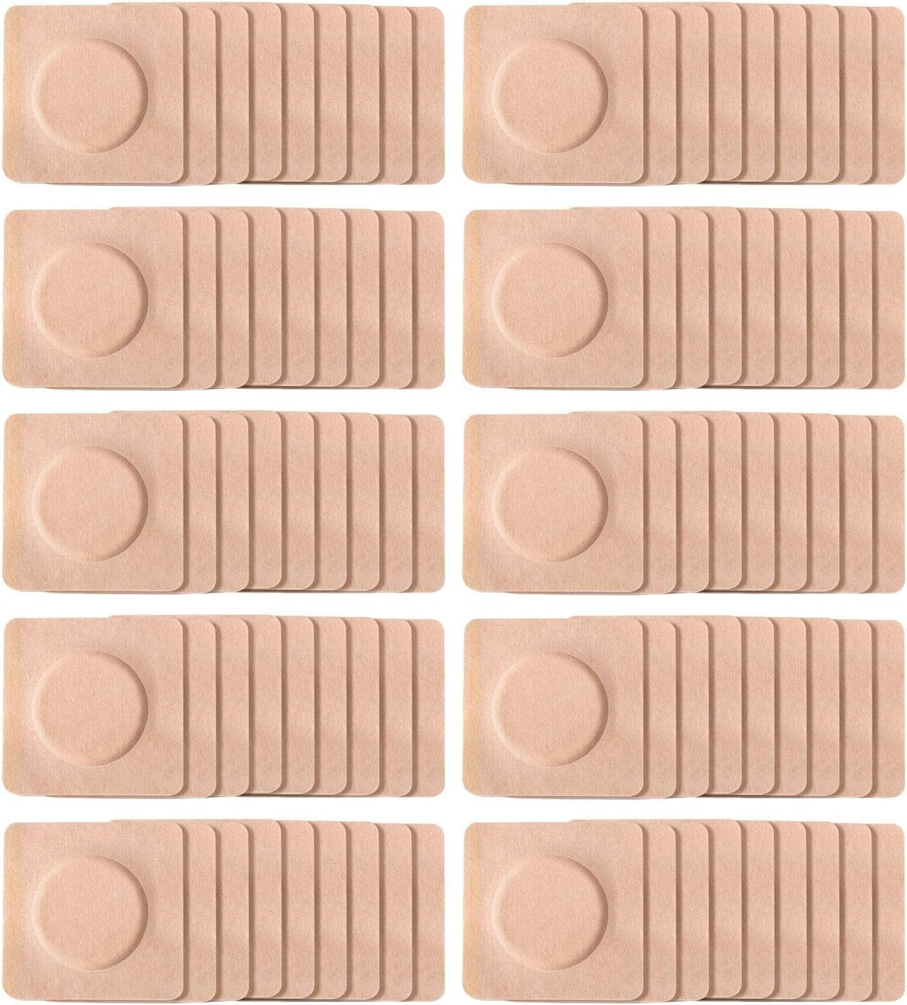 100Pcs Castor Oil Pack Wrap for Belly Button, 2 Inch Self Adhesive Castor Oil Wrap Pads, Organic Cotton Belly Button Patches, Highly Absorbent Belly Button Cover for Work Sleep (Without Oil) (100) image number 1