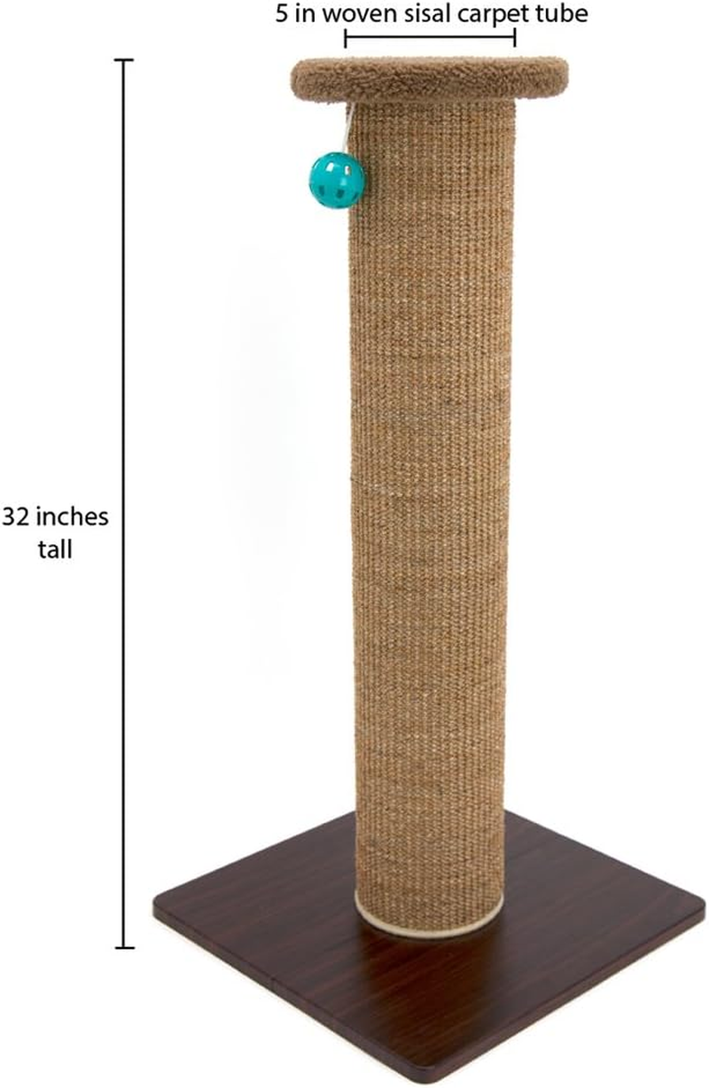 Kitty City Premium 32 Inch Tall Woven Sisal Carpet Cat Scratching Post, Cat Scratching Furniture, Cat Post, 15.8 X 15.8 X 32 Inches, Model Number: CM-0262-CS01 image number 3
