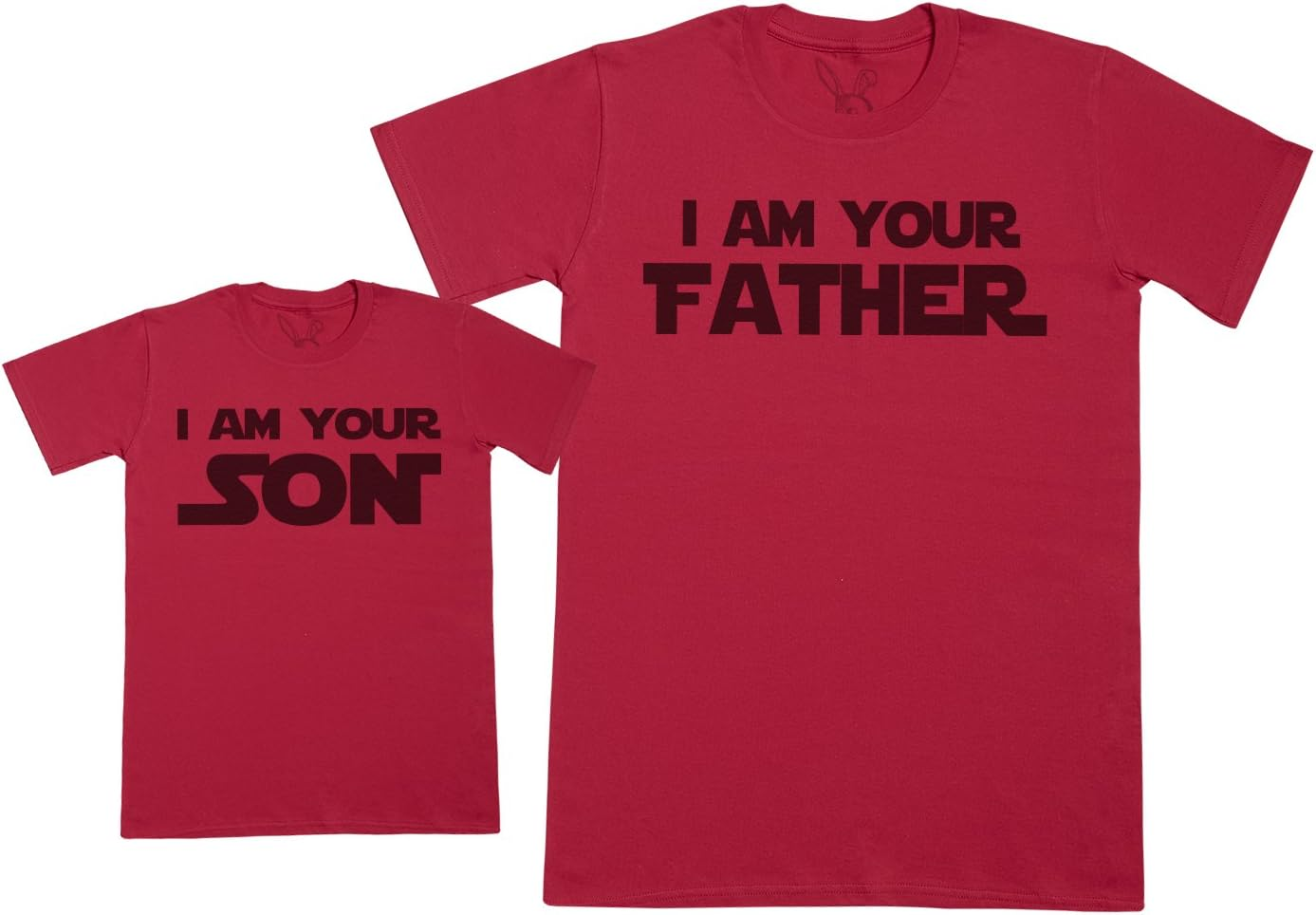 Zarlivia Clothing I Am Your Son & I Am Your Father - Kid'S Gift Set with Kid'S T-Shirt & Father'S T-Shirt - Red - M & 11-12 Yrs
