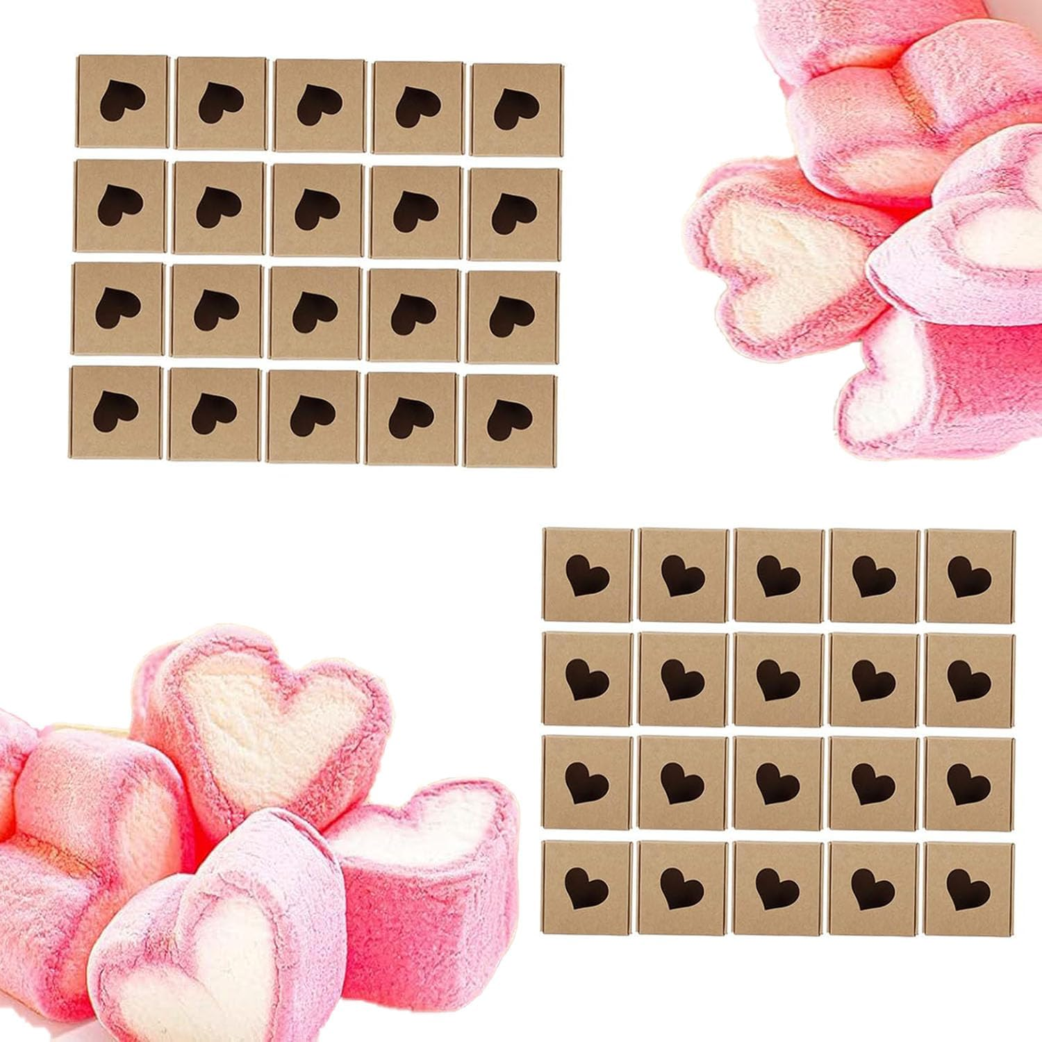 40-Pack Handmade Soap Boxes, Homemade Soap Packaging, Vintage, Kraft Paper，With Lids Boxes image number 2