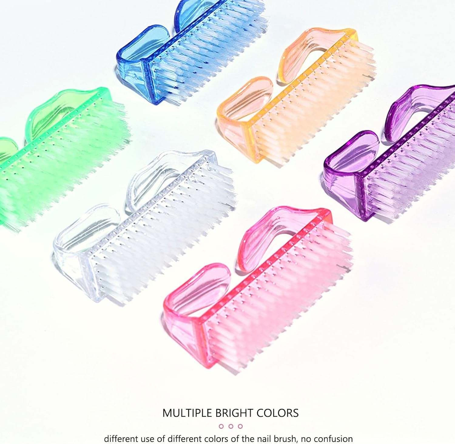 Handle Grip Nail Brush, Hand Fingernail Scrub Cleaning Brushes for Toes and Nails Cleaner, Pedicure Scrubbing Tool Kit for Men and Women 5 Pack (Multicolor) - Multicolor-1 image number 5