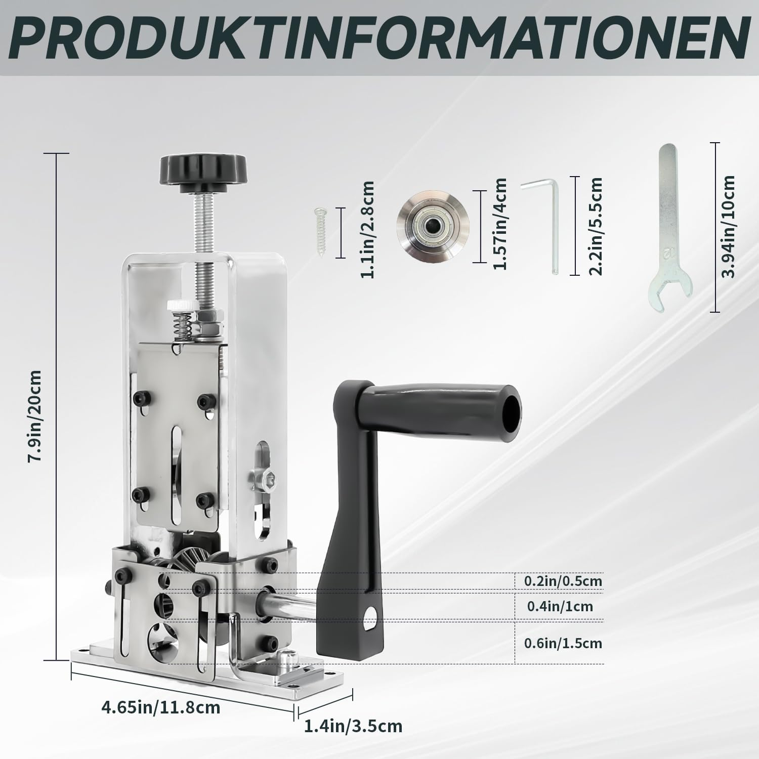 LILOOVKE Wire Stripper 1-25Mm Tool Wire Stripper Machine for Hand Crank or Drill Powered Manual Can Be Fixed or Removed Cable Stripper for Copper Scrap Recycling（Silver） image number 6