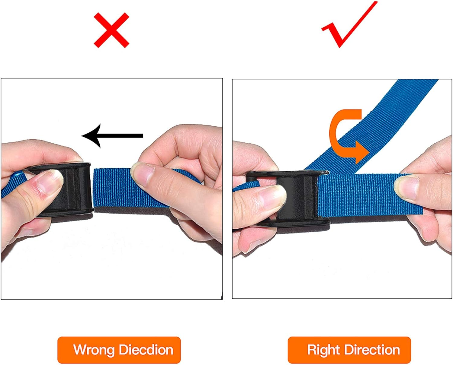 Premium Lashing Strap Short 1" X 6.5 Ft, Cam Buckle Tie down Straps Heavy Duty Secure Straps up to 700 Lbs Capacity for Motorcycle,Sup, Kayak, Canoe, Surfboard, Cargo, Boat,Trailer, Luggage image number 3