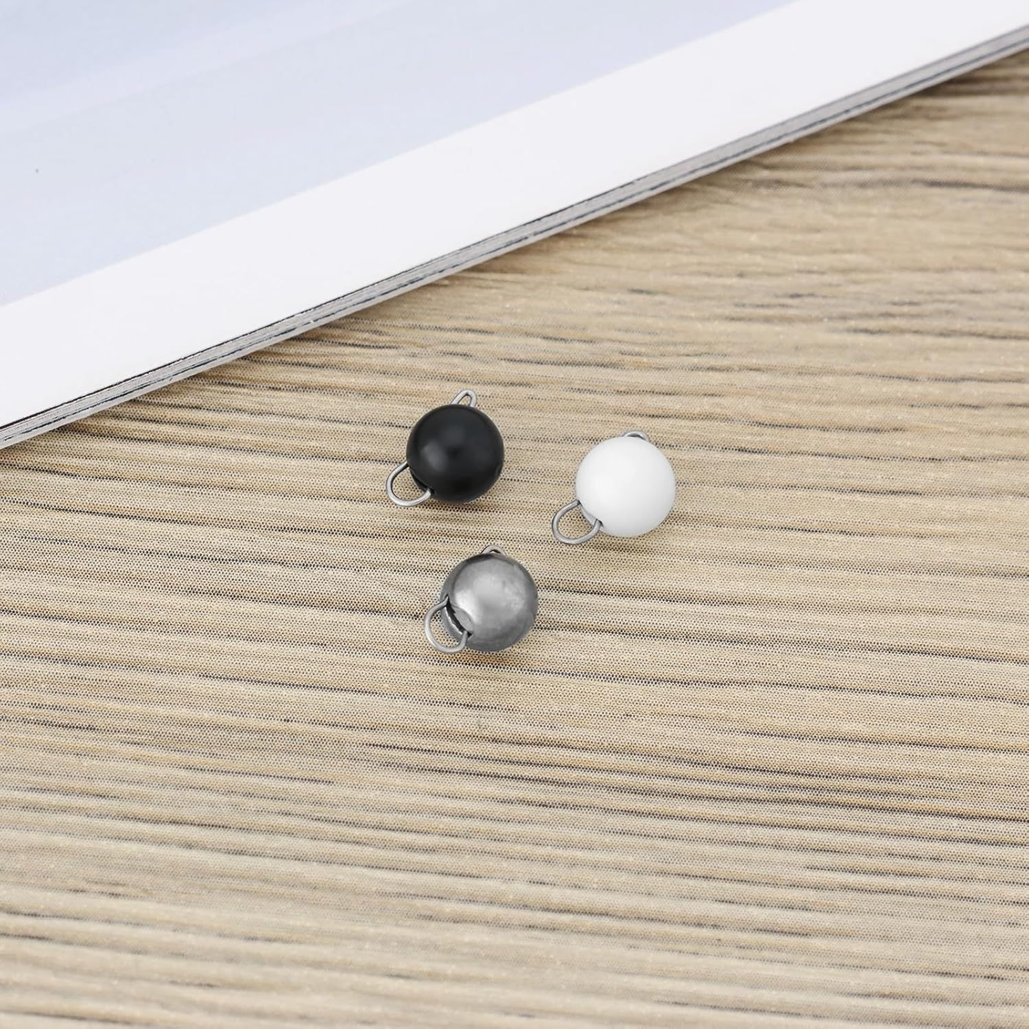 Emagtech 12Pcs Tungsten Cheburashka Fishing Weights Sinkers 1G 1.5G Suitable for All Freshwater Saltwater Bass Carp Chub Cod - Glow, Black, Silver image number 6