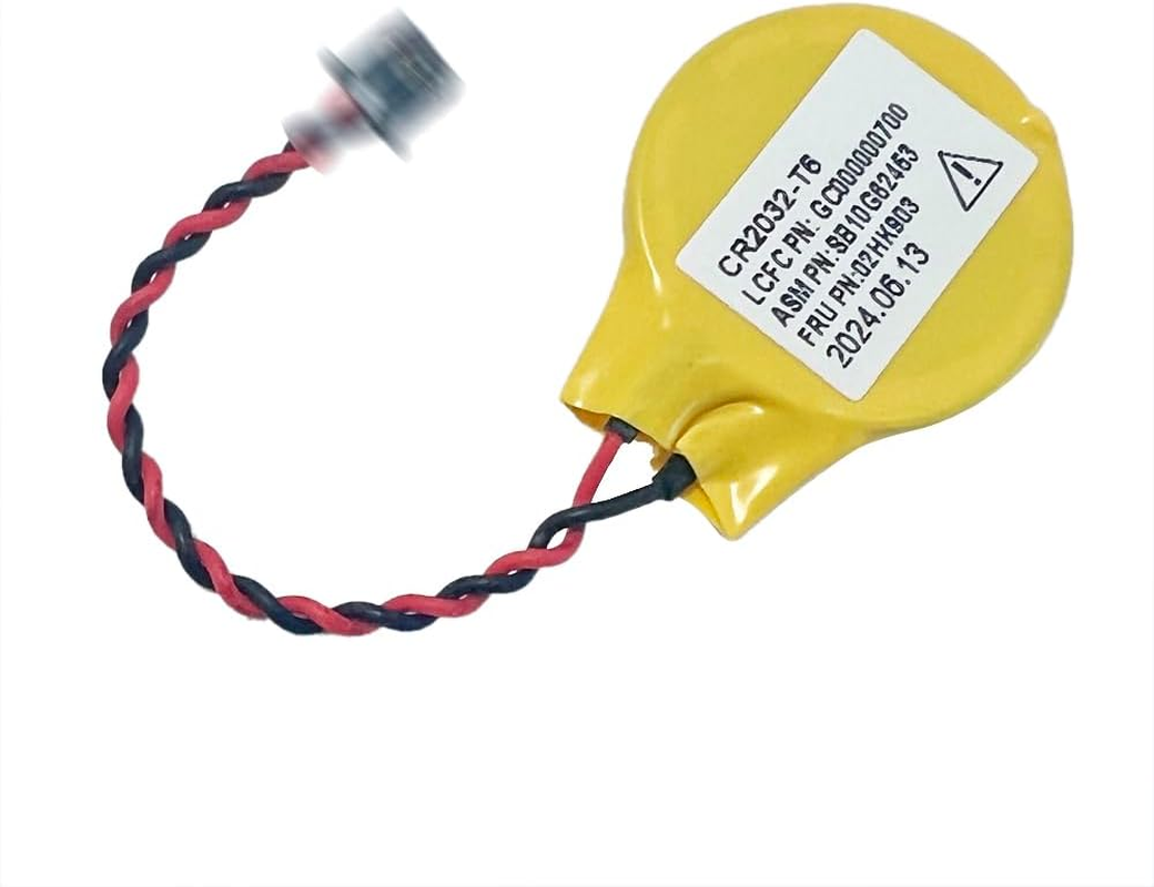 Gintai CR2032-T6 CMOS Battery Cable Replacement for Lenovo Thinkpad T490 20N2 20N3;T590 20N4 20N5;P14S Gen 2 20VX 20VY 21A0 21A1;P16 /T14 /P14S Gen 1 2 02HK903 SB10G62454 GC000000700
